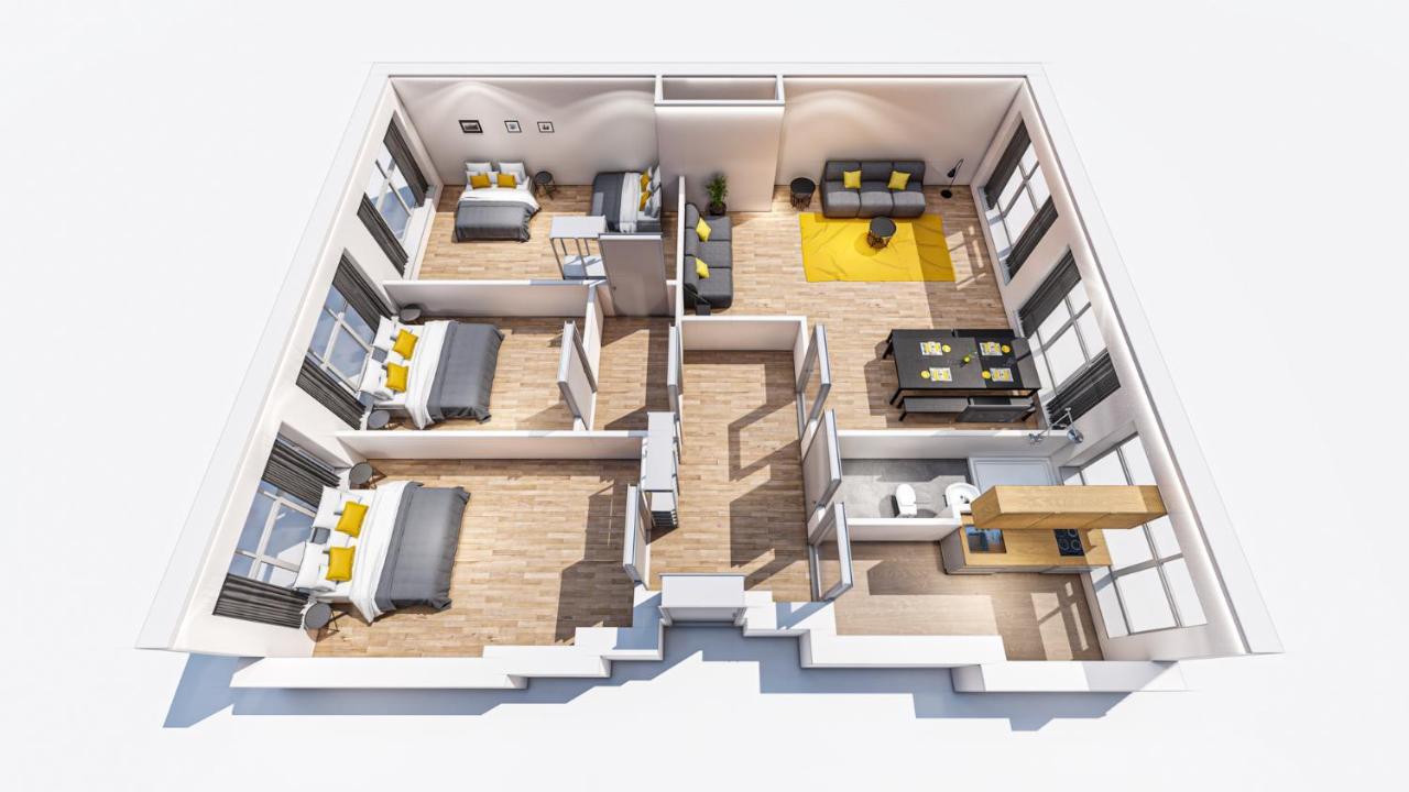 Central +3Br +Big Living Room Next To U-Station Берлин Екстериор снимка